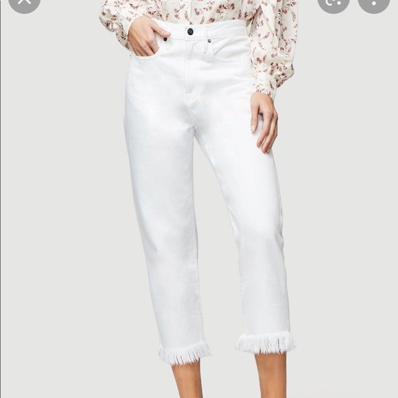 Frame Denim Le Stevie Crop White Jeans Size 26 BNWT - Picture 1 of 5